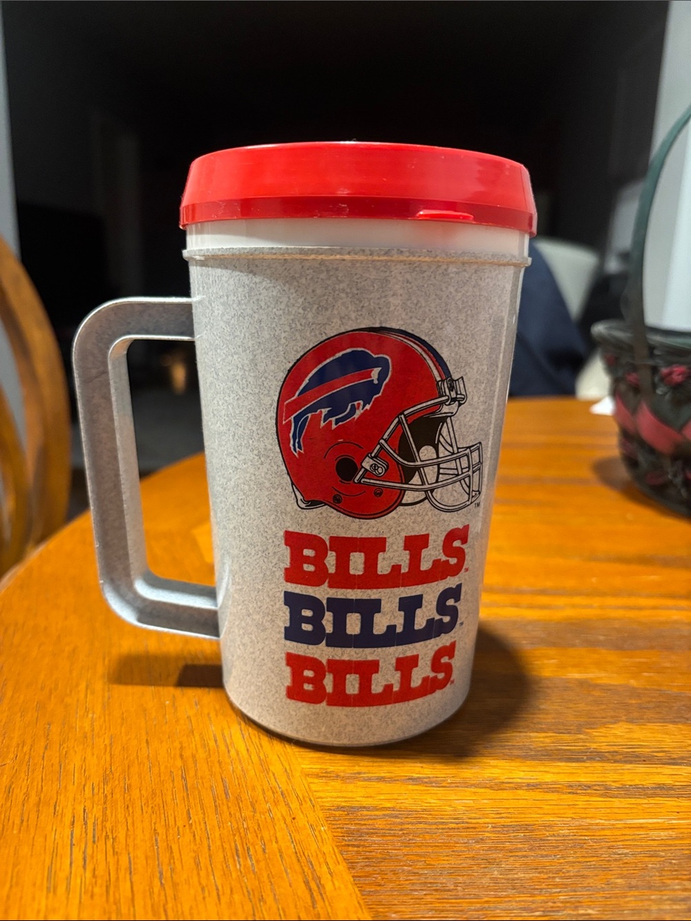 Red & Gray Team Logo Travel Mug with Handle